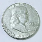 1952 Franklin Half Dollar - 90% Silver - Circulated Coin #6622