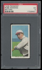 1909-11 T206 Rube Manning PSA 5 EX New York, BATTING, PIEDMONT 150
