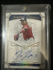 2021 Panini National Treasures - Signatures Jose Ramirez #S-RA Holo Gold /25  