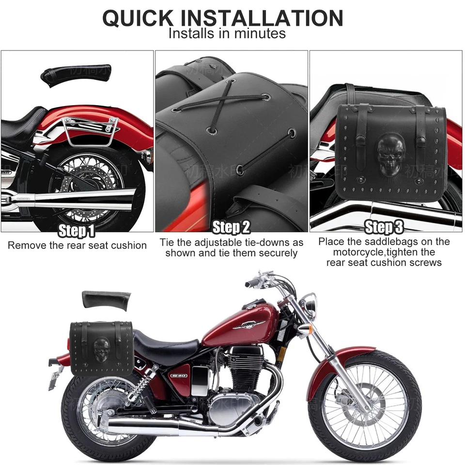 Motorcycle 20L Saddle Bag Tool Side Bag Fit For Honda CTX700 CTX700ND CTX700N Foto 2 de 4