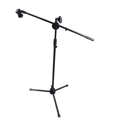 New Mic Tripod Stand Mic Tripod Holder With 2 Mic Clips For Live Stream Singing