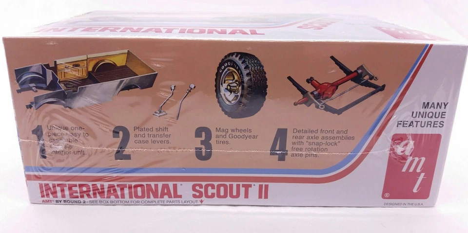 Kit Modelo 53 piezas Marca AMT International Harvester Scout II Escala 1/25 AMT1248/12 Foto 2 de 4