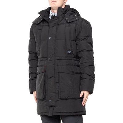 Hudson Jeans Quilted Hooded Storm Men's Parka - Insulated Size Large