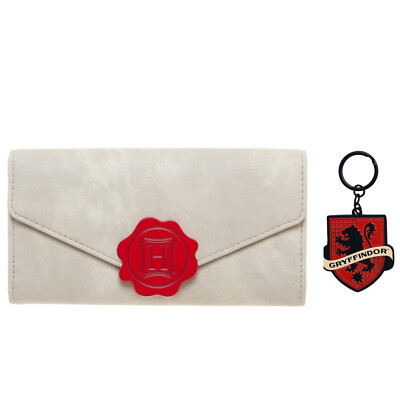 Harry Potter Letter to Hogwarts Wallet and Gryffindor Keychain - Wizarding World