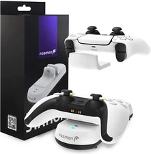 Fosmon Dual Charger Compatible with Sony PS5 Playstation 5 Dualsense Controllers