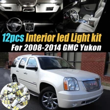 12Pc Super White Car Interior LED Light Bulb Kit for 2008-2014 GMC Yukon