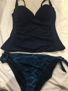 BNWT M&S Tankini Swimsuit Navy Mix SIZE 22-24 | eBay