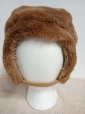 Kids Brown Fuzzy Wooly Trapper Hat