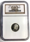 1999 S Silver Proof Roosevelt Dime Graded PF69 ULTRA CAMEO by NGC 118302-041