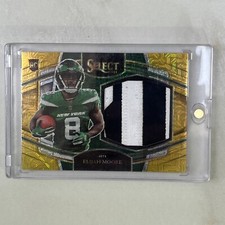 2021 Select Gold Prizm Jersey Patch Number 10/10 Elijah Moore Rookie RC Js-emo