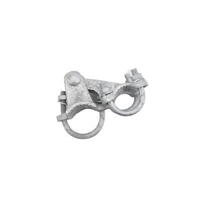 Chain Link 2 1/2'' [2 3/8'' OD] Adjustable 180° Offset Arm Industrial Gate Hinge