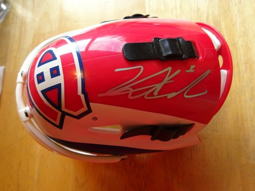 David Aebischer Signed Montreal Canadiens Riddell Mini Goalie Mask - Picture 2 of 6