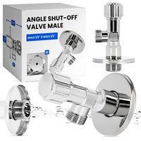 Eckventil Regulierventil Anschlussventil 1/2 X 1/2 Ag GeräTeventil Rosette Chrom
