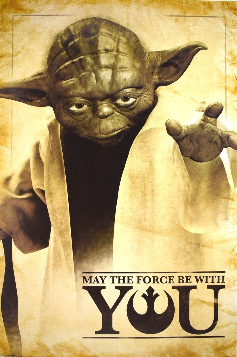 SF+ファンタジー+ホラー STAR WARS YODA Star Wars Yoda May the Force Be With You 24 x 36 | eBay