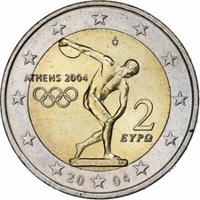 [#1163030] Grecia, 2 Euro, Jeux Olympiques d'Athènes, 2004, Athens, SPL, Bi-meta