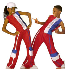 RAP USA Child X-Small Dance Costume Unisex Jazz Hip Hop Cargo Pants  Top New