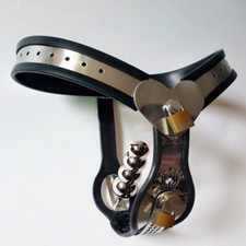 Male Chastity Belt with Plug Sissy New Designed Device Stainless Steel Lock