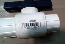 King Brothers WLT-0500-S 1/2-Inch Slip PVC Schedule 40 Ball Valve, FREE SHIP