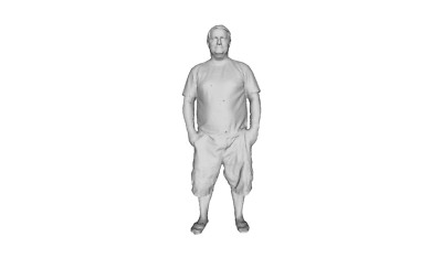Printle L Homme 193--Älterer Schwerer Mann Shorts Figur Für Dioramen Zugsets