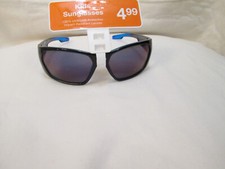 Foster Grant BOYS Black/Blue Translucent Wrap Sunglasses 100 UVA/UVB New