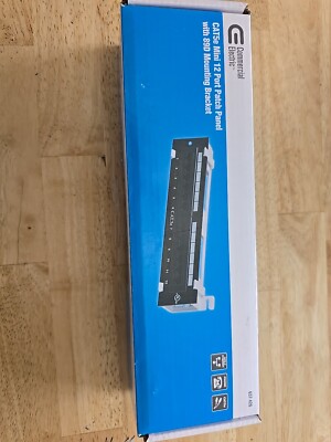Cat 5e Mini 12-Port Patch Panel with 89D Mounting Bracket COMMERCIAL ELECTRIC