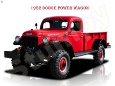 1952 Dodge Power Wagon Metal Sign 9 X 12 Or 12 X 16
