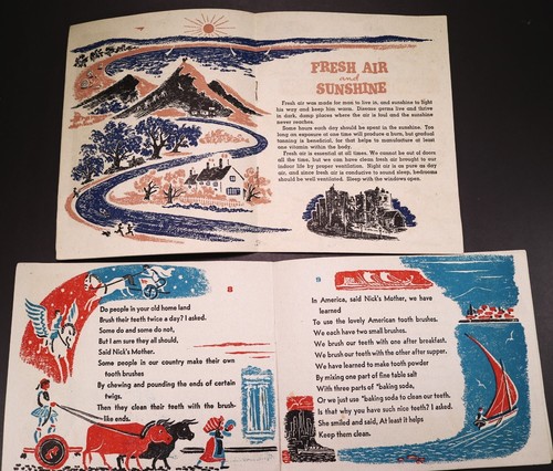 1942 & '44 American Dental Association Children's Booklets on Teeth Cleaning - Picture 4 of 5
