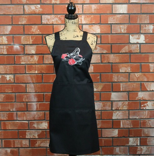 Dark Fairy Tales -Cinderella's Glass Slipper -Apron -Embroidered -2 Pocket -AAFA - Picture 2 of 3