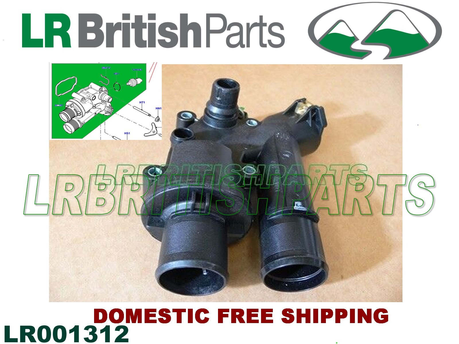 LAND ROVER THERMOSTAT AND HOUSING WITH SENSOR LR2 2.2L NEW LR001312 | eBay