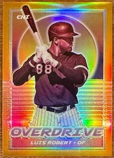 2021 Overdrive NEON ORANGE Luis Robert #15 Chicago White Sox SSP /17