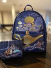 Neu mit Etikett Disney Loungefly Jasmine Aladdin Castle Serie Mini Rucksack und Geldbörse
