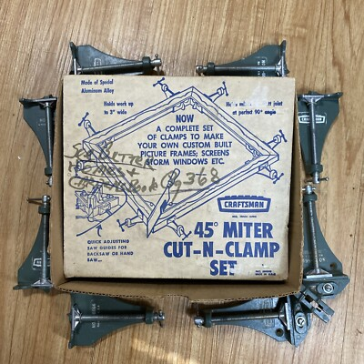 #ad Vtg Craftsman 9 66614 45 Degree Miter Cut in clamp Set Orig Box 1 6661 3 6666 $29.99