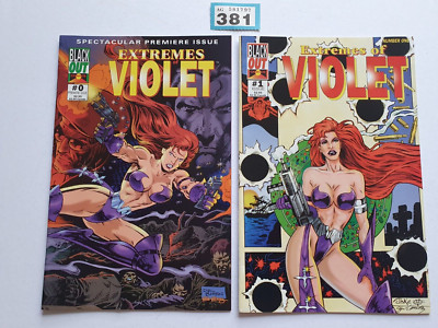 EXTREMES OF VIOLET # 0/1 x 2 BLACKOUT COMICS 1995 VNC