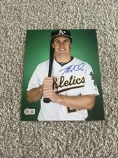 MARK CANHA Signed Autographed 8x10 Photo OAKLAND A’S BECKETT BAS