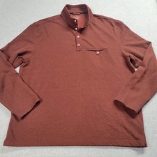 Untuckit Parkson Sweater Mens XXL Maroon 1/4 Snap Pullover Cotton Poly Blend