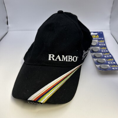 Rambo Horseware Ireland Black Strapback Hat LED Cap New With Tags