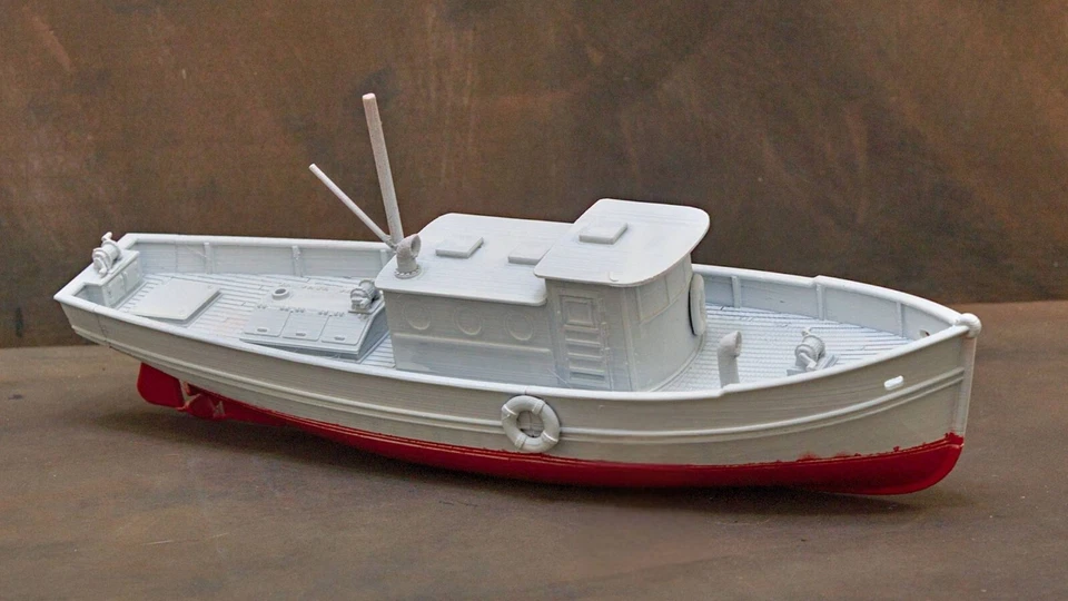 Barca Da Pesca "Alter Kutter" Modello Di Nave 1:200 1:160 1:87 1:72 1:56 - Immagine 2 di 4