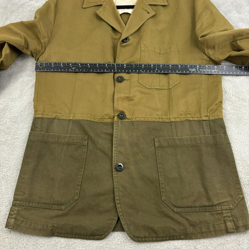 Blazer Hombre 1924 Sin Estructura Para Hombre M Verde Algodón Lino Bloque de Color Tareas Militares - Imagen 14 de 18