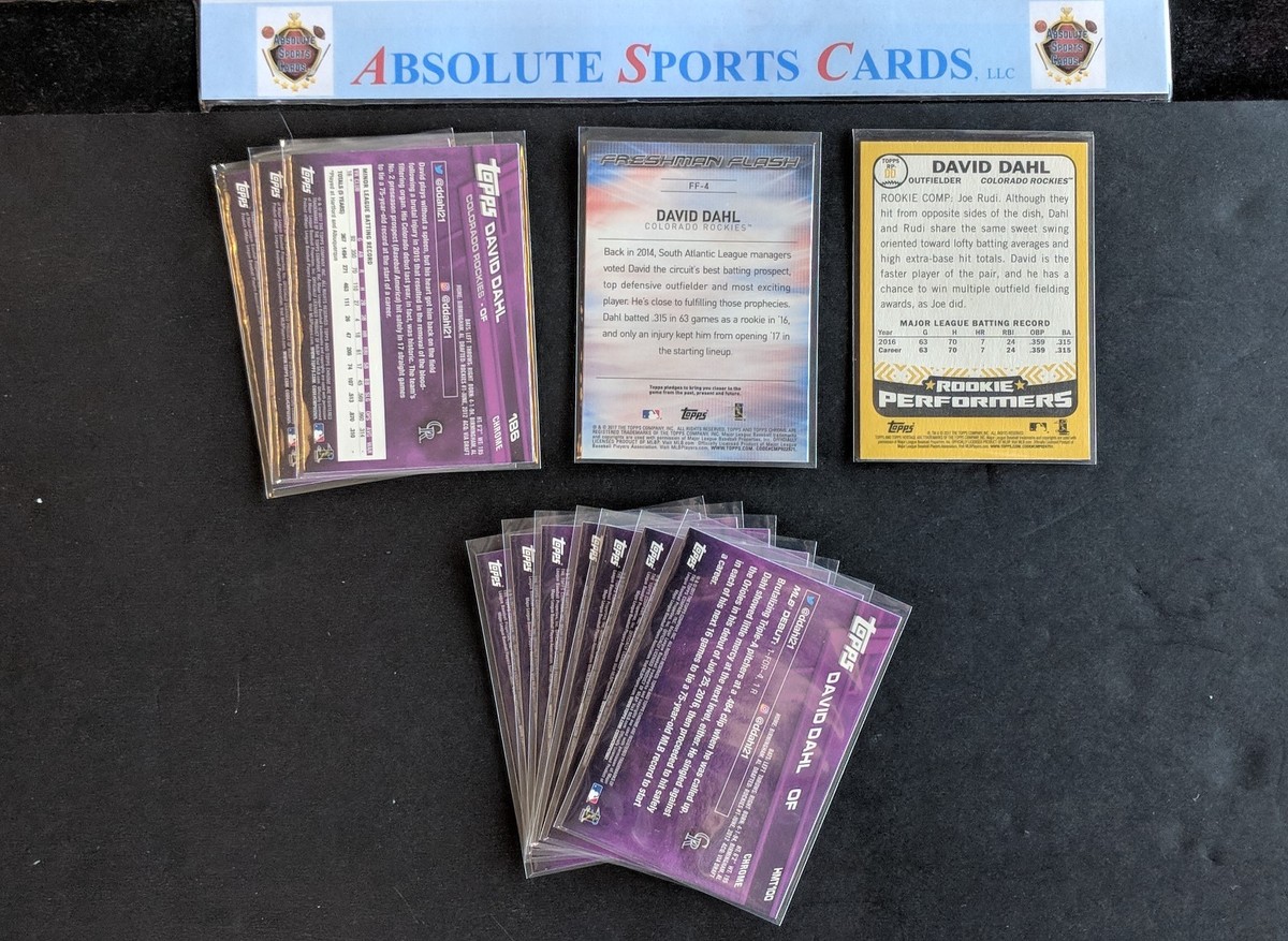 2017 DAVID DAHL Rookie Card Lot x 12 | Chrome | Heritage | Insert