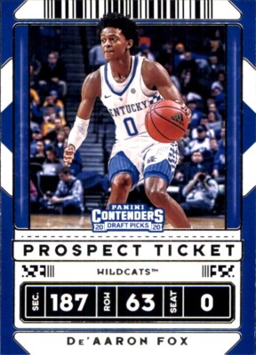 2020-21 Panini Contenders Draft Picks VARIATIONS #22 De'Aaron Fox KENTUCKY