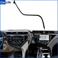 Glossy Piano Black Interior Center Console Trim Strip For Toyota Camry 2018-2024