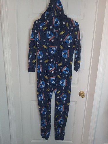 The Polar Express Big Kids Xl Believe Hooded One-Piece Footless Sleeper Pjammy - Picture 7 of 15