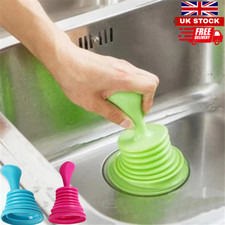Universal Sink Drain Plunger Powerful Toilet Unblocker Bathroom Kitchen Cleaner.