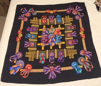 Hermes Silk Scarf  Les Urbana Du Cheval 34  X 34 