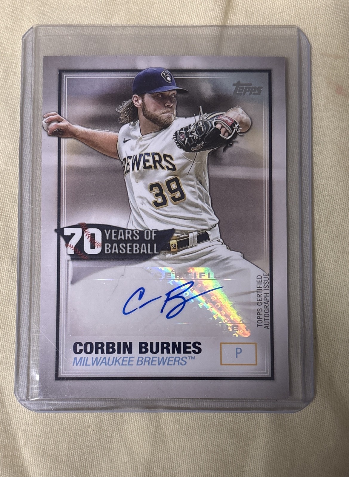 2021 Topps - 70 Years of Baseball Autographs Corbin Burnes #70YA-CB (AU)