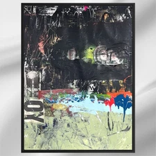 Original Mixed Media Abstract Modern Art Painting 18x24 "Ptarmic" Signed