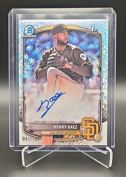 2025 Bowman Chrome Henry Baez 1st Bowman Mini-diamond Refractor Auto /100