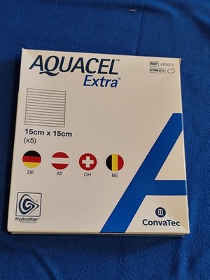 ConvaTec AQUACEL EXTRA 15x15cm Verband - 5er Pack