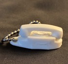 VINTAGE WHITE BELL PRINCESS TELEPHONE KEYCHAIN-It’s Little It’s Lovely It Lights — photo 2