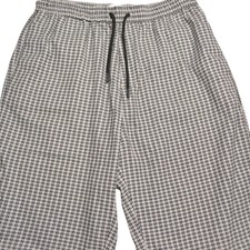 TOPMAN Men's W34 Houndstooth Plaid Drawstring Bermuda Casual Shorts Longline